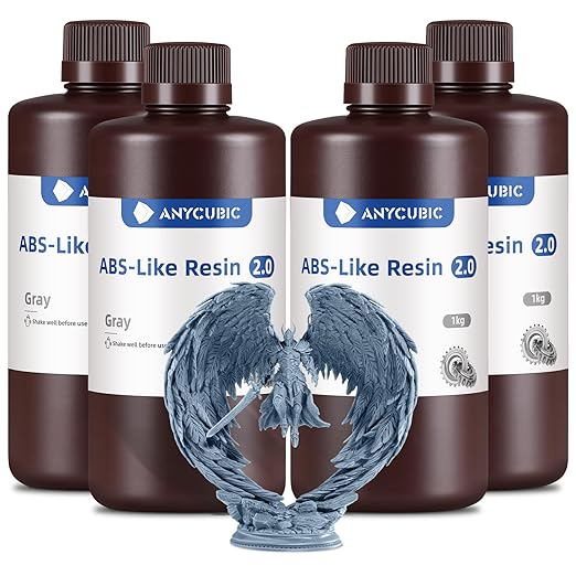 ANYCUBIC 2nd Gen Resin Technology ABS-Like Resin 2.0 Bundle, 3D Printer Resin by ANYCUBIC