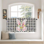 Easter Kitchen Tier Curtains 36 Inch Long 2 Panel Set, Rod Pocket Half Window by Unknown