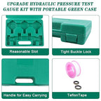 SINOCMP Hydraulic Pressure Test Kit, 3 Pressure Gauges 25Mpa/40Mpa/60Mpa 6 Test - Image 5