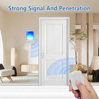 Loud Flash Doorbell with 7 Colors of Bright Light and 4 Volumes, Wireless