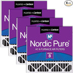 Nordic Pure 20x20x5 Honeywell Replacement Furnace Filters MERV 8 Plus Carbon 4 by NordicPure
