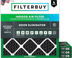 Filterbuy 25x25x1 Air Filter MERV 10 Odor & Allergy Defense by Filterbuy