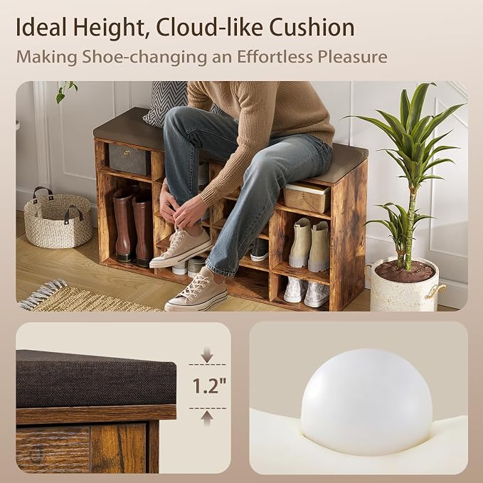 DINZI LVJ Shoe Storage Bench - Image 9
