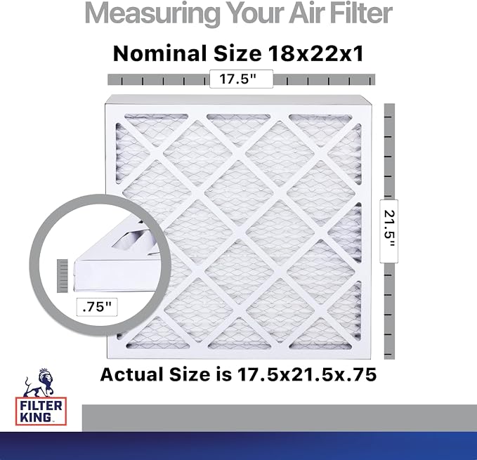 Filter King 18x22x1 Air Filter | 4-PACK | Carbon MERV 8 HVAC Pleated A/C - Image 2