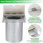 7 Inch Hooded Wall Vent with Mesh and Damper, Wall Vent Hood Duct Cap Exterior - Image 4