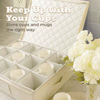 storageLAB Cup and Mug Storage Containers, Hard Shell Storage Case