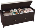 HOMEFORT 41.3" Shoe Bench with Lift Top Storage, Entryway Bench with Cushioned