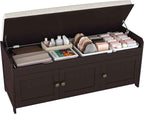 HOMEFORT 41.3" Shoe Bench with Lift Top Storage, Entryway Bench with Cushioned