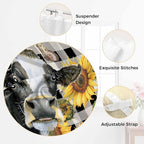 Retro Sunflowers Bathroom Curtains 63 Inch Length, Window Curtains Tab Top - Image 6