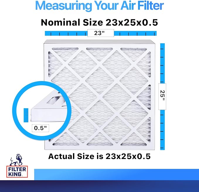 Filter King 23x25x0.5 Air Filter | 4-PACK | MERV 8 HVAC Pleated A/C Furnace - Image 2