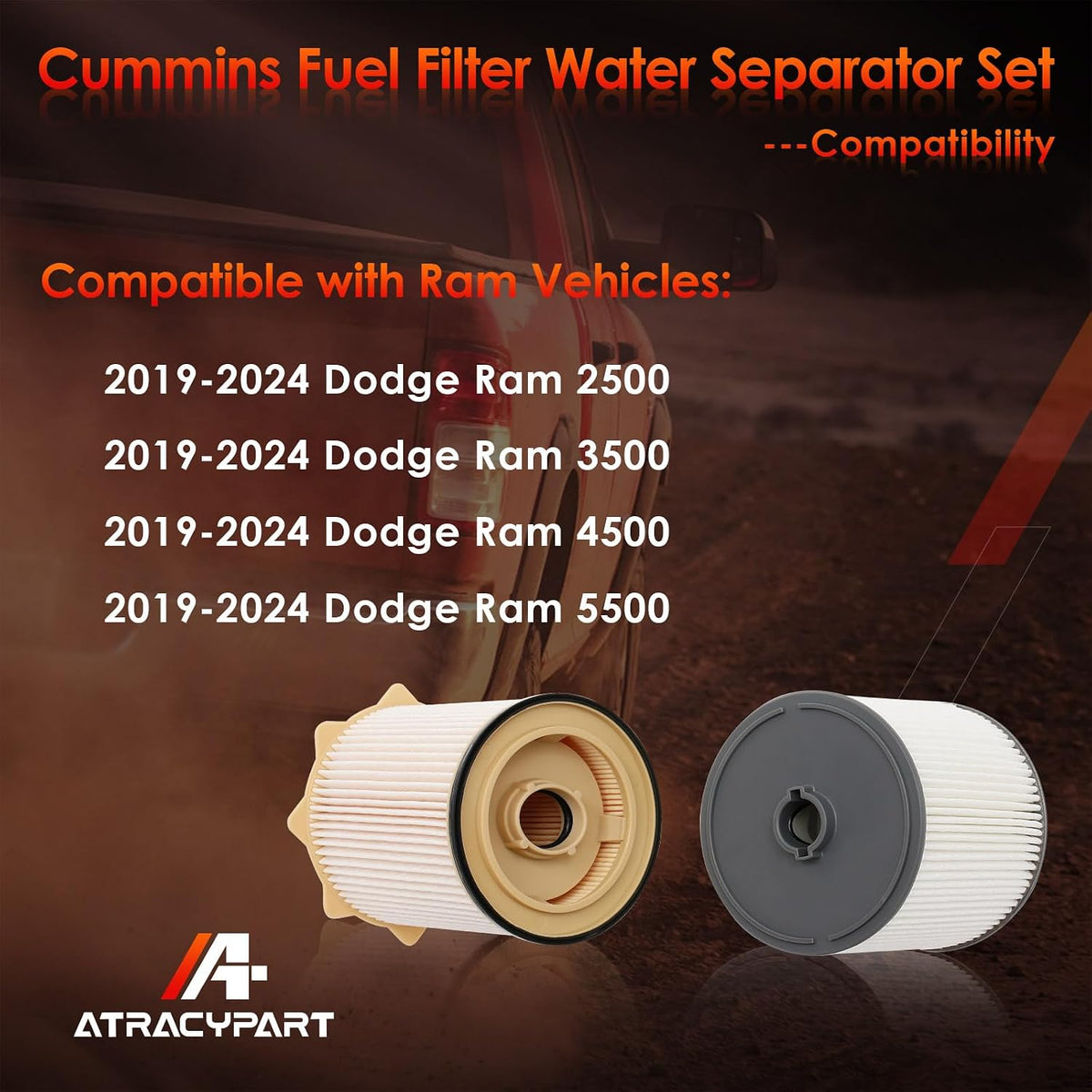 6.7 Cummins Fuel Filter Water Separator Kit Compatible with 2019–2024
