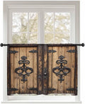 Sheer Curtains 45 Inch Length, Barn Door Semi Sheer Curtains Light Filtering by Unknown