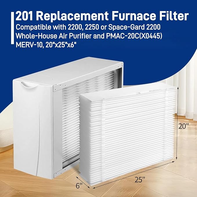 2-Pack 201 Replacement Furnace Filter Compatible - Image 2