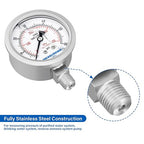 MEASUREMAN Fully Stainless Steel Hydraulic Glycerin Filled Pressure Gauge - Image 5