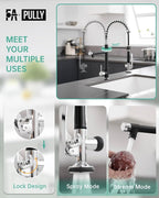 Fapully Kitchen Sink Faucet, Pull Down Kitchen Faucet, Single Handle Single - Image 4