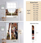 Farm Cows Bedroom Curtains 63 Inch Length, Window Curtains Tab Top, Farmhouse - Image 8