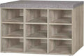 DINZI LVJ Shoe Bench, 9 Cubbies Shoe Organizer