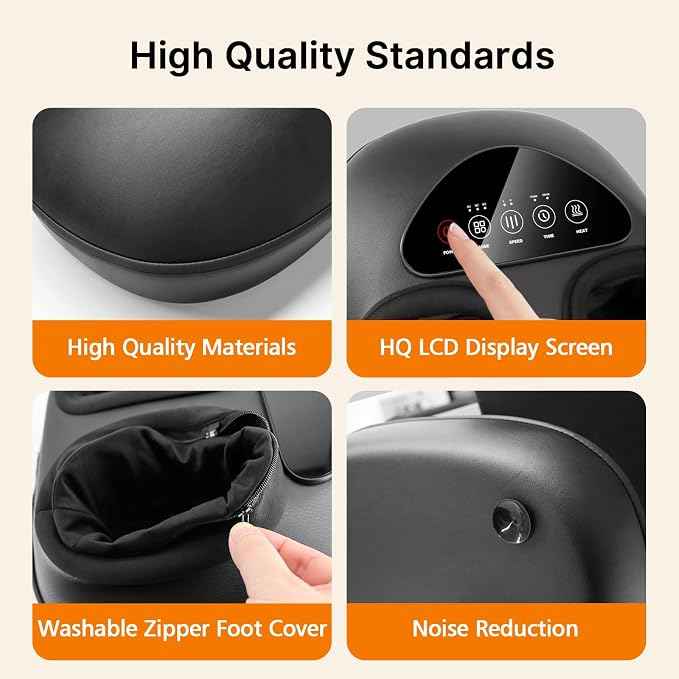 Shiatsu Foot Massager with Heat, Deep Kneading & Gentle Air Compression
