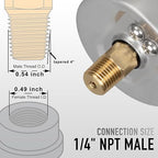 0 to 160 Psi Pressure Gauge, Glycerin Liquid Filled, 2.5 inch Dial, 1/4" NPT - Image 5