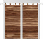 Brown Western Bathroom Curtains 63 Inch Length, Window Curtains Tab Top by Unknown