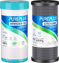 PUREPLUS 5 Micron 4.5"x 10" Whole House Water Filter Cartridge Combo Kit by PUREPLUS