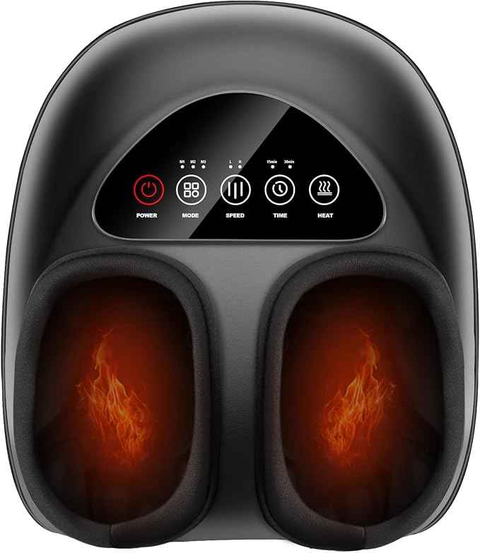 Shiatsu Foot Massager with Heat, Deep Kneading & Gentle Air Compression