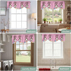 Pink Easter Tie Up Valance Curtains - Image 8