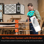 ABESTORM Air Filtration System Woodworking Built-in Ionizer, 1350CFM Hanging - Image 5