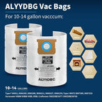 10 Pack Shop Vac 10-14 Gallon Vaccum Bags, ALYYDBG Type F 90662 9066200 9066233 - Image 2