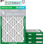 Filterbuy 16x30x2 Air Filter MERV 8 Essential Dust & Allergy Defense, by Filterbuy