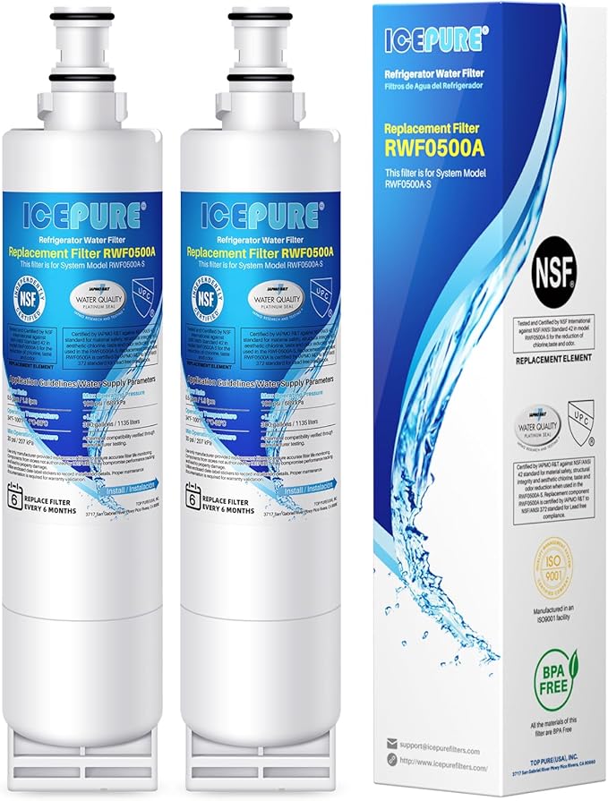 ICEPURE 4396508 Refrigerator Water Filter Replacement by ICEPURE