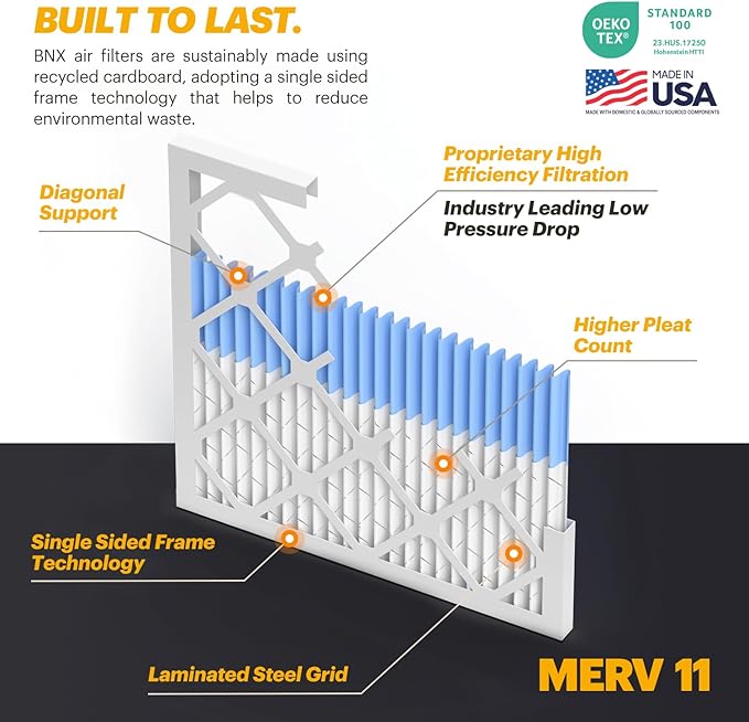 BNX TruFilter 16x24x1 Air Filter MERV 11 - Image 4