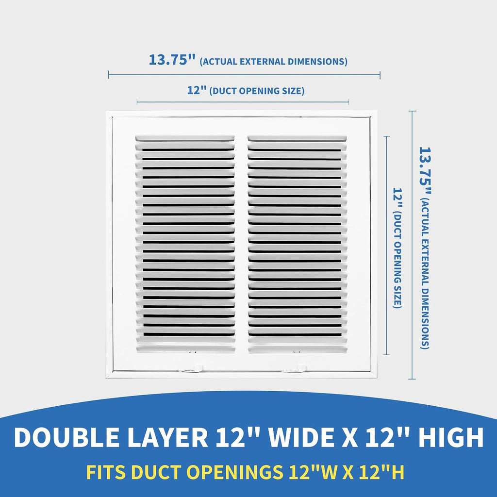 12x12 Return Air Grille [Duct Opening Size],Return Air Vent Cover for