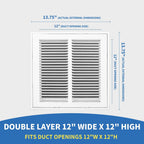 12x12 Return Air Grille [Duct Opening Size],Return Air Vent Cover for