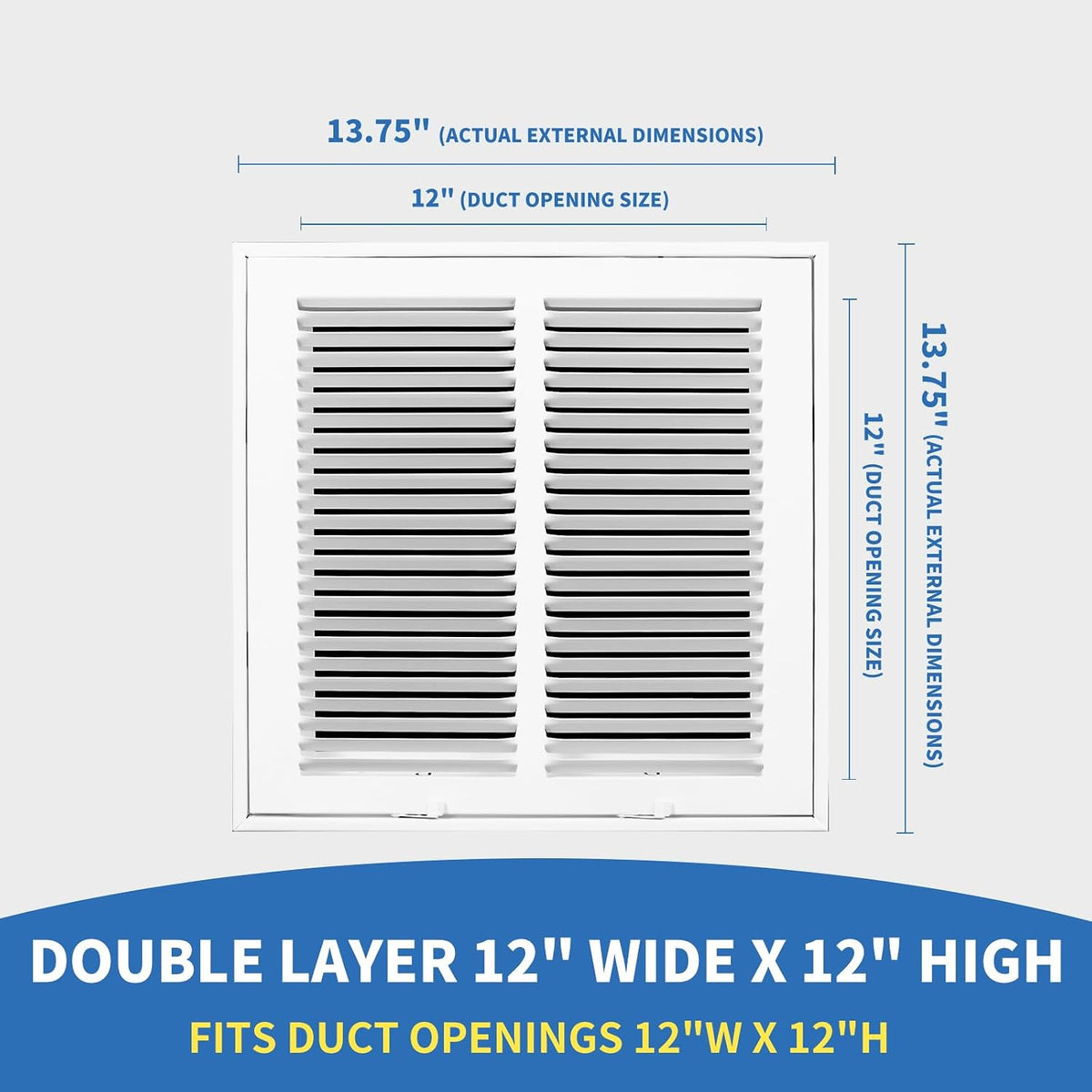 12x12 Return Air Grille [Duct Opening Size],Return Air Vent Cover for
