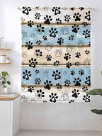 Sheer Curtains 63 Inch Length, Vintage Farmhouse Rustic Wooden Grain Privacy - Image 2