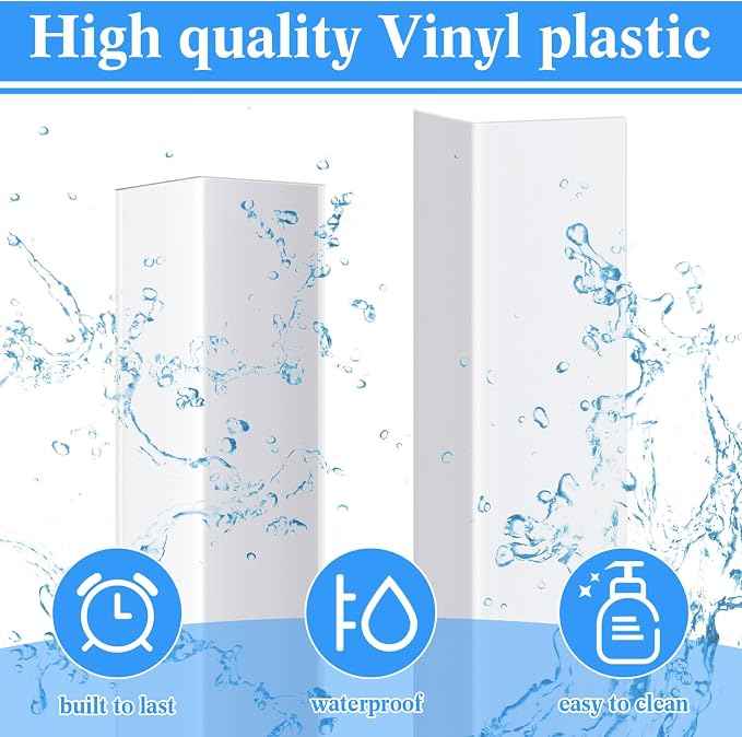 Sasylvia 10 Pcs Wall Corner Protector Guards, Vinyl 3/4 x 36 Inch Corner Trim