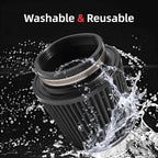 3" 3.5" 4" Inlet Car Replacement Cold Air Intake Filter 76mm 89mm 102mm 3 Sizes - Image 3