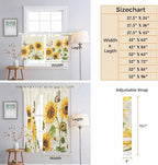 Farm Sunflowers Bathroom Curtains 63 Inch Length, Window Curtains Tab Top - Image 8