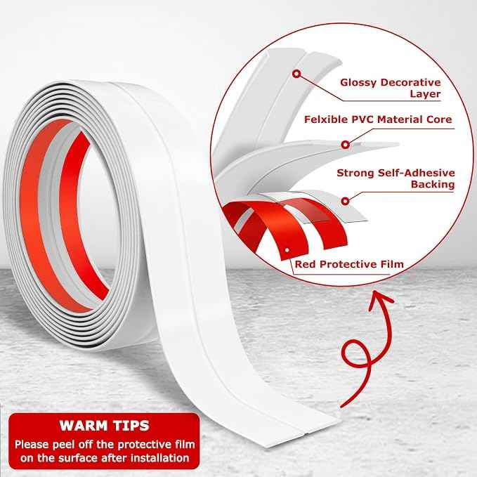 Flexible Wall Corner Protector Moulding Trim Peel and Stick Wall Corner Guards