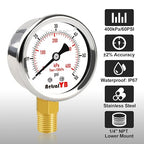 0-60 Psi Glycerin-Filled Pressure Gauge, 2-Inch Gauge, Stainless Steel - Image 2
