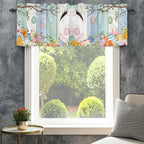 Easter Curtain Valances for Windows, Kitchen Valance Window Treatment, Spring - Image 4