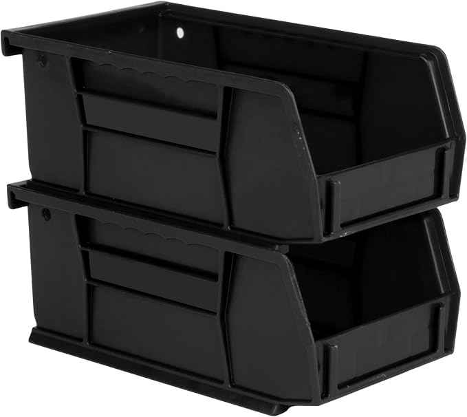 Hudson Exchange 7-1/2" x 4" x 3" Plastic Stackable Storage Bin and Hanging