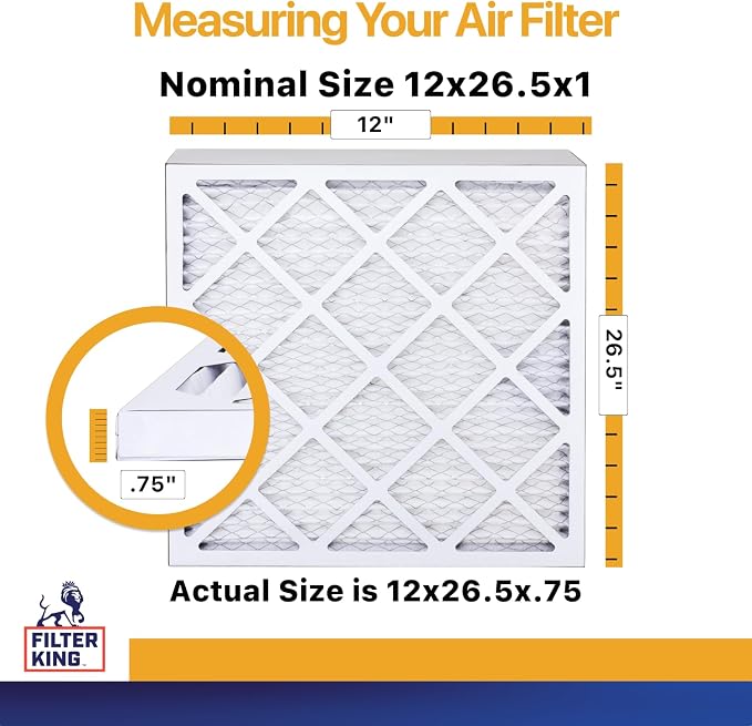 Filter King 12x26.5x1 Air Filter | 12-PACK | MERV 13 HVAC Pleated A/C Furnace - Image 2