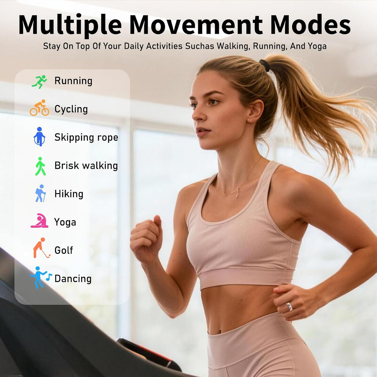 Smart Ring for Women Fitness Ring, No Subscription Fee Enamel Rose