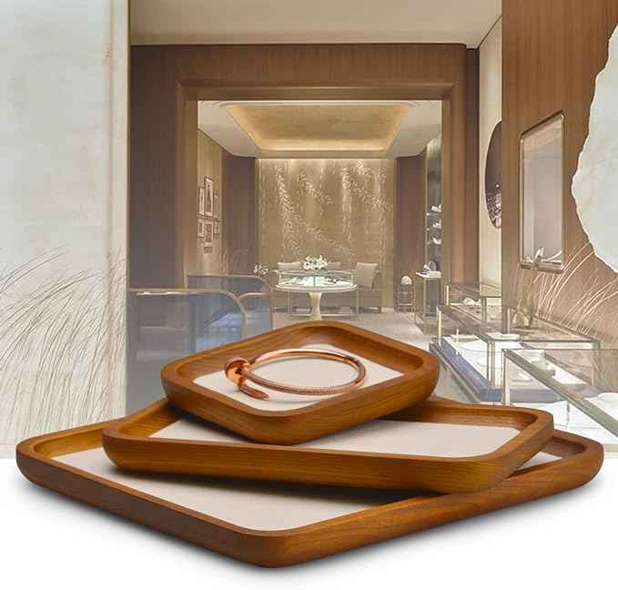 Solid Wood Jewelry Display Flat Tray