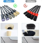 6pcs Car Detailing Brush Set-2pcs Boars Hair Car Detailing Brushes, Leather - Image 6