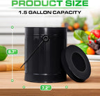Plexon Black Metal Compost Bin - Image 2