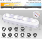 STAR-SPANGLED 3 Pack 7” Dimmable Push Tap Lights, Stick on LED Touch Lights AAA