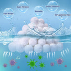 3.1 lbs Pool Filter Balls for Sand Filter, Eco-Friendly Reusable Pool Fiber - Image 2
